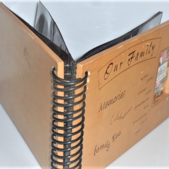 OUR FAMILY Photo Album Wood Picture Frame Holder - Picture 2 of 4